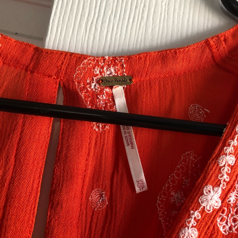 SOLD Free People Embroidered Shift Tank Blouse - Picture 4 of 6